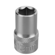 13824 Головка торцевая, 13 мм, шестигранная, CrV, под квадрат 1/2 Stels