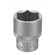 13833 Головка торцевая, 22 мм, шестигранная, CrV, под квадрат 1/2 Stels