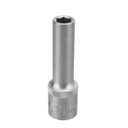 13839 Головка торцевая удлиненная, 10 мм, шестигранная, CrV, под квадрат 1/2 Stels