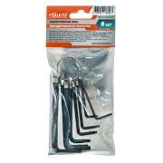 1045-21-T8-O155 Набор ключей TORX, 8 шт, T9-T40, оксидированные, на кольце Sturm!