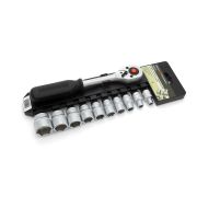 610711  Набор головок шестигранных с трещоткой 3/8