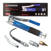 Шприц для нагнетания густой смазки ручной 800мл в комплекте с жестким(L-140мм) и гибким(L-400мм) наконечниками (2 штока,«под закладку») Forsage