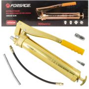 Шприц для нагнетания густой смазки ручной 900мл в комплекте с жестким(L-140мм) и гибким(L-300мм) наконечниками (2 штока,«под закладку») Forsage