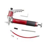 Шприц пневматический для нагнетания густой смазки 600мл в комплекте с жестким(L-200мм) и гибким(L-400мм) наконечниками («под тубу») Forsage