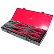 JTC-K5043 Набор губцевого инструмента(длинногубцы, бокорезы, клещи) в кейсе 4 предмета