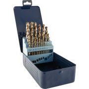TDBS25K5 Набор спиральных сверл по металлу HSS Co в металлическом кейсе, d1.0-13.0 мм