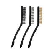 Набор щеток, 3 шт,, металлические с пластмассовой ручкой, большие// Matrix