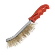 Щетка металлическая латунированная, пластиковая ручка Matrix