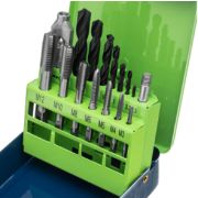 Набор сверл 2.5-10.2, метчиков М3-М12, 15 предметов Сибртех 77305