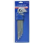 Набор шестигранников Г-обр. 1.5-10мм, удлин. с шаром, 9шт. МАЯКАВТО™