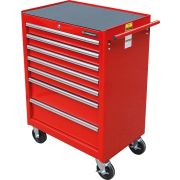 BTD-270071CS Тележка красная «СтанкоИмпорт» инструментальная на колесах, 7 ящ., с автовозвратом.