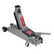 Домкрат гидравлический подкатной, 3 т, h подъема 130-410 мм, поворотная ручка// Matrix