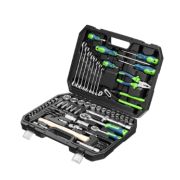 Набор инструментов, 1/2«, 1/4», пластиковый кейс 76 предметов// Сибртех