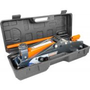 OHT225C Домкрат подкатной 2.5 т. с фиксатором в кейсе, 140-387 мм Ombra