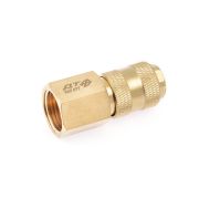 949077 Штуцер быстросъёмный латунный «мама» (F) × «мама» 1/2