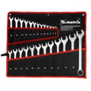 Набор ключей комбинированных, 6-32 мм, 25 шт, CrV, матовый хром Matrix