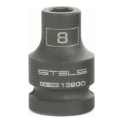 13900 Головка ударная шестигранная, 8 мм, 1/2, CrMo Stels